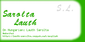 sarolta lauth business card